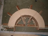 cornice arch mold of wood